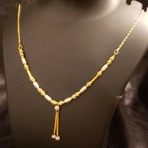 Gold & Silver Beaded Traditional Necklace